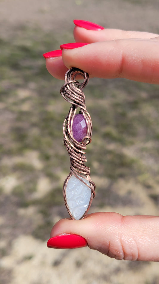 Ruby & Moonstone Pendant