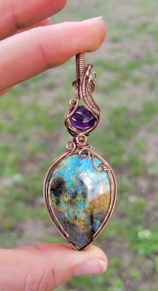 Rainbow Labradorite Pendant #1