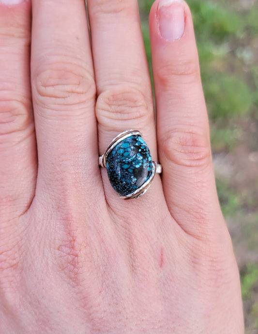 Tibetan Turquoise Ring - size 7