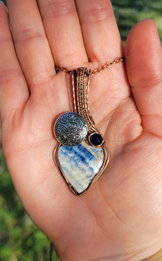 Blue Scheelite Pendant