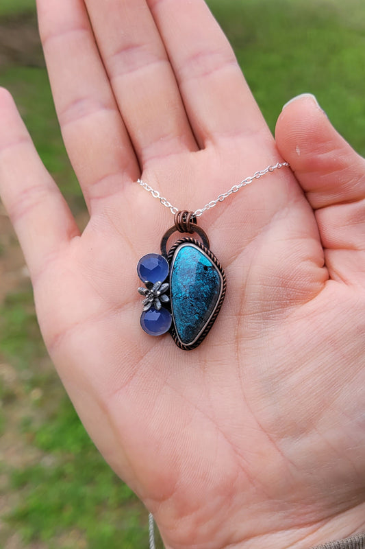 Blue Hubei Turquoise Pendant