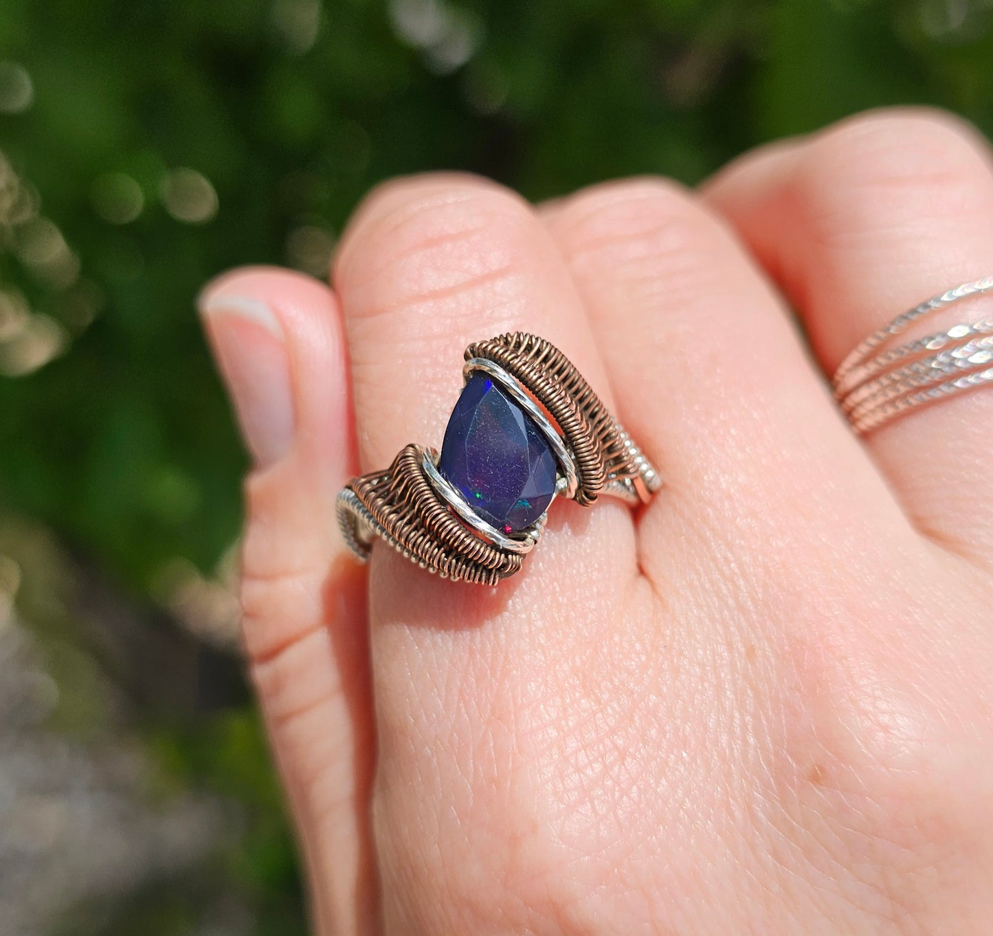 Smoky Ethiopian Opal Ring - Size 9