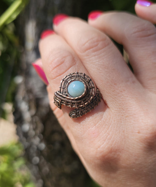 Amazonite Ring - size ADJ