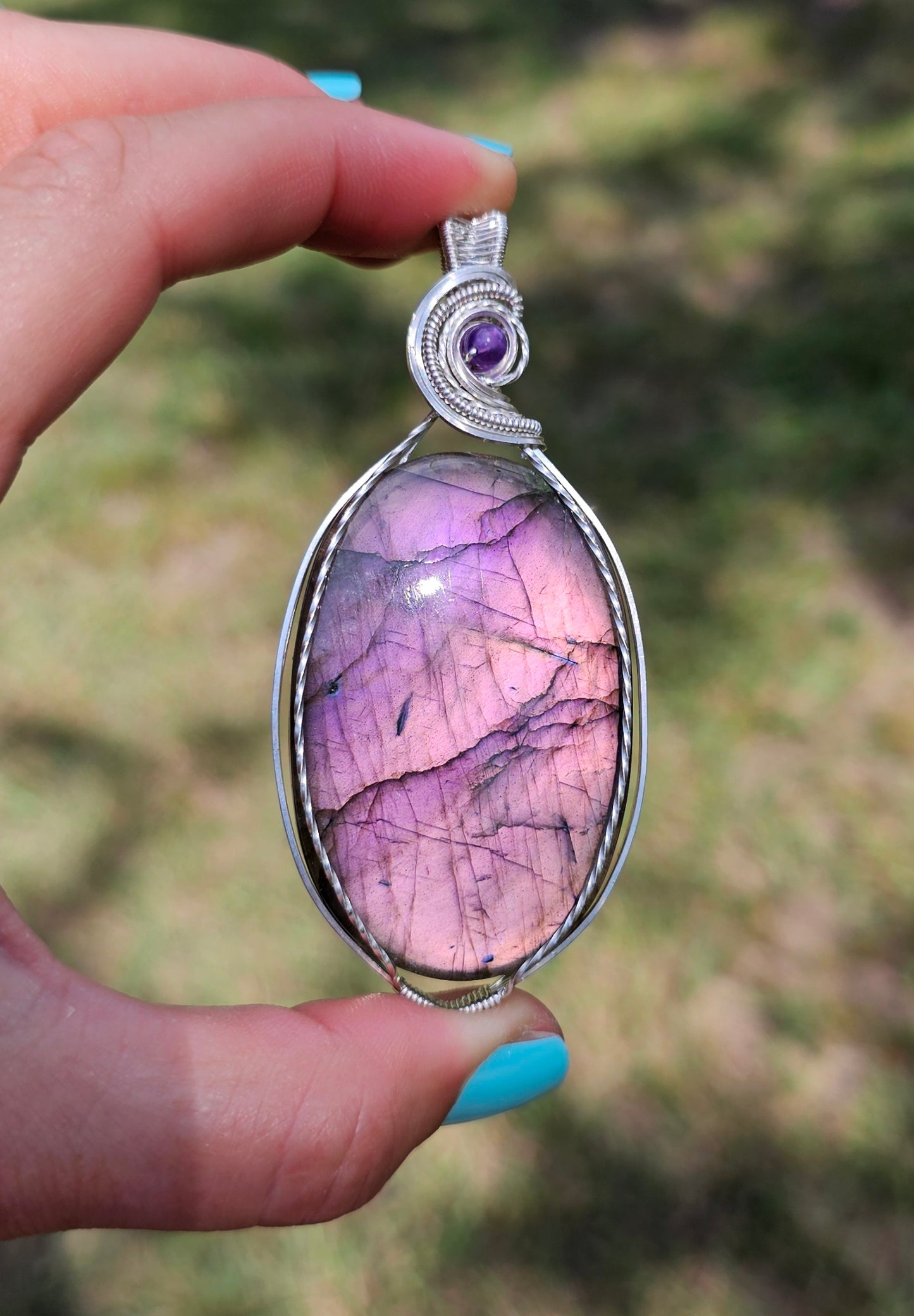 Purple Labradorite Pendant