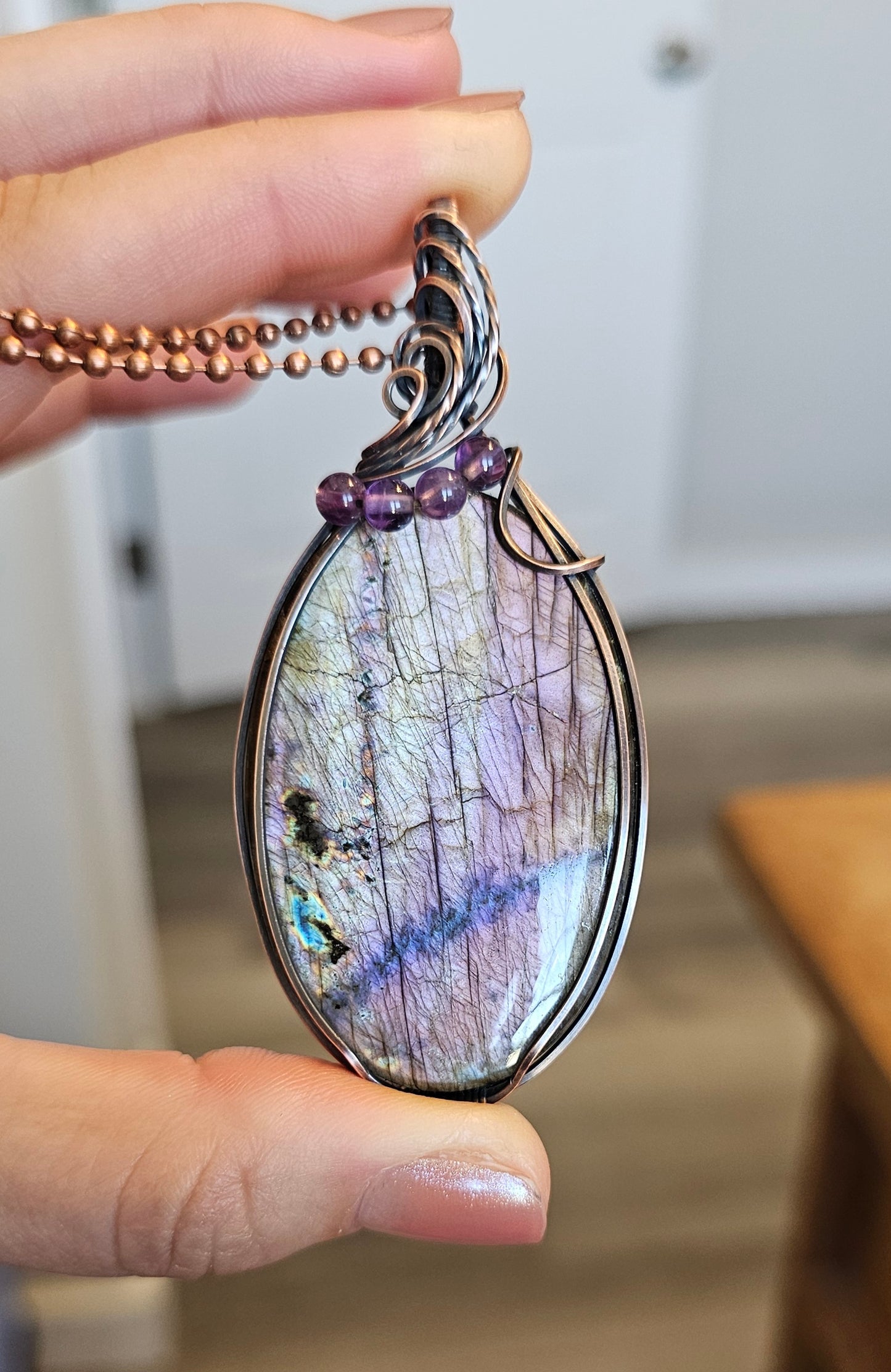 Purple Labradorite Pendant #2