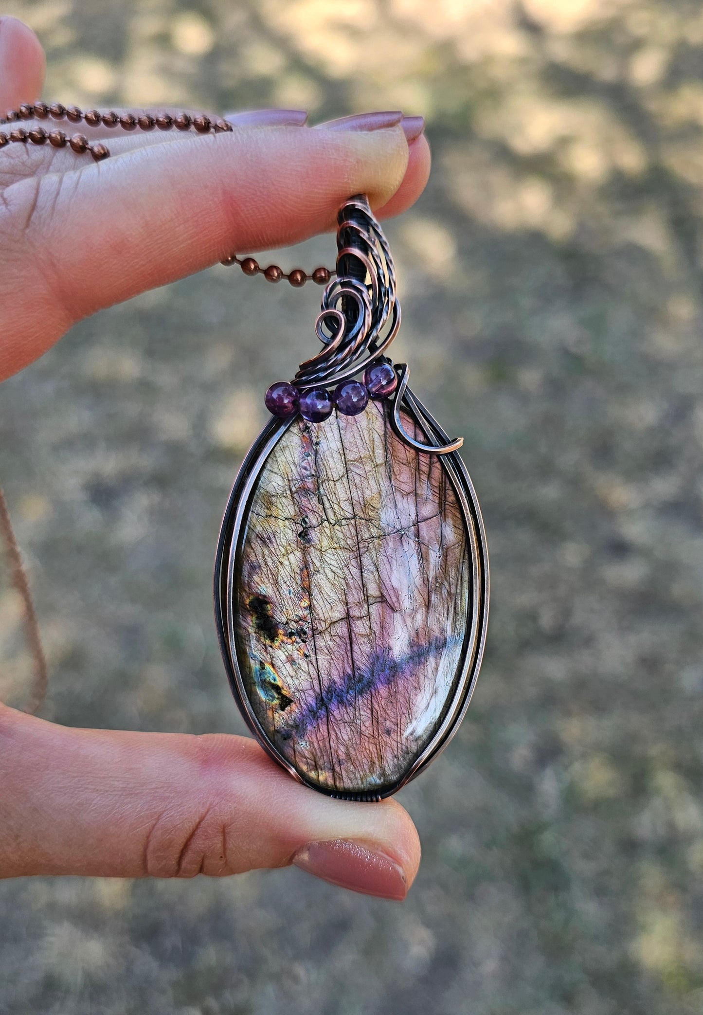 Purple Labradorite Pendant #2