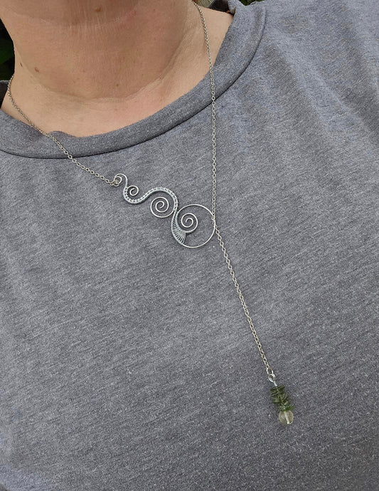 Moldavite & Lybian Desert Glass Necklace